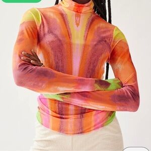 new AFRM Vibrant mesh  Multicolor Long Sleeve Top
